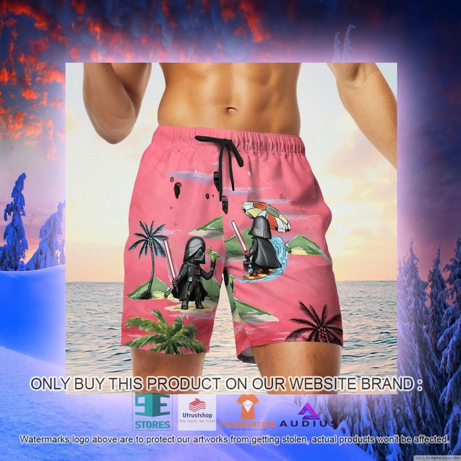darth vader summer time pink hawaii shirt shorts 11 98755