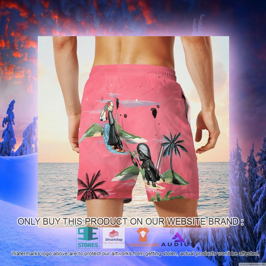 darth vader summer time pink hawaii shirt shorts 12 27298