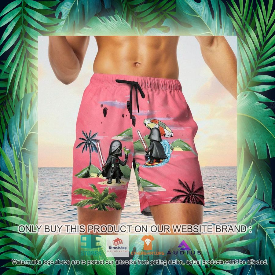 darth vader summer time pink hawaii shirt shorts 17 69788