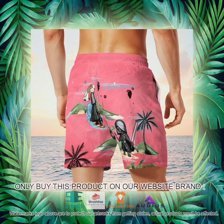 darth vader summer time pink hawaii shirt shorts 18 83742