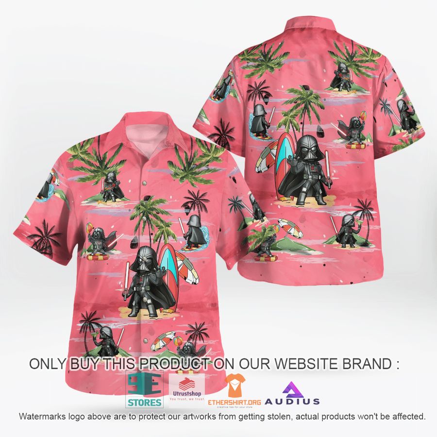 darth vader summer time pink hawaii shirt shorts 2 42378
