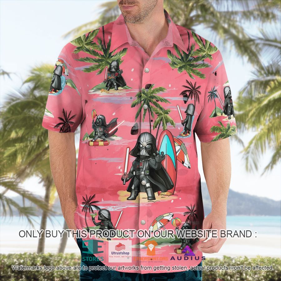darth vader summer time pink hawaii shirt shorts 4 32103