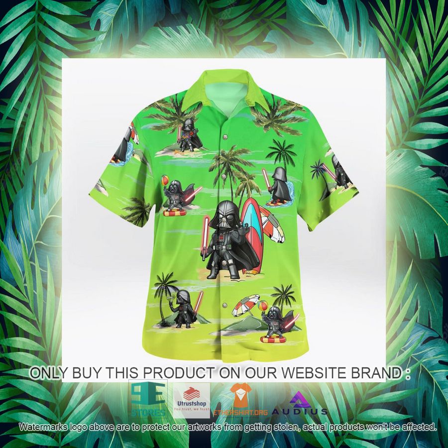 darth vader summer time sunset green hawaii shirt shorts 13 9961