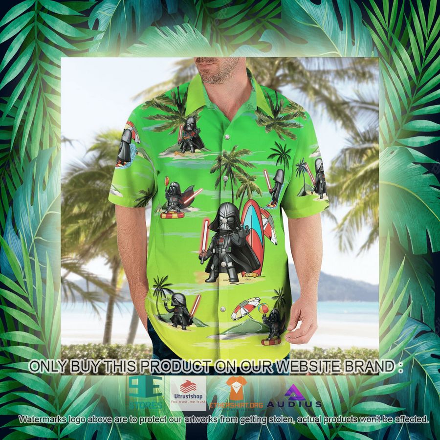 darth vader summer time sunset green hawaii shirt shorts 16 34431