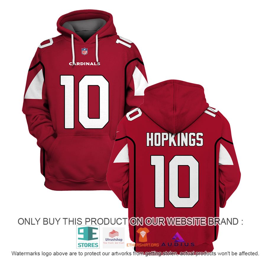 deandre hopkins 10 arizona cardinals red hoodie shirt 1 31350