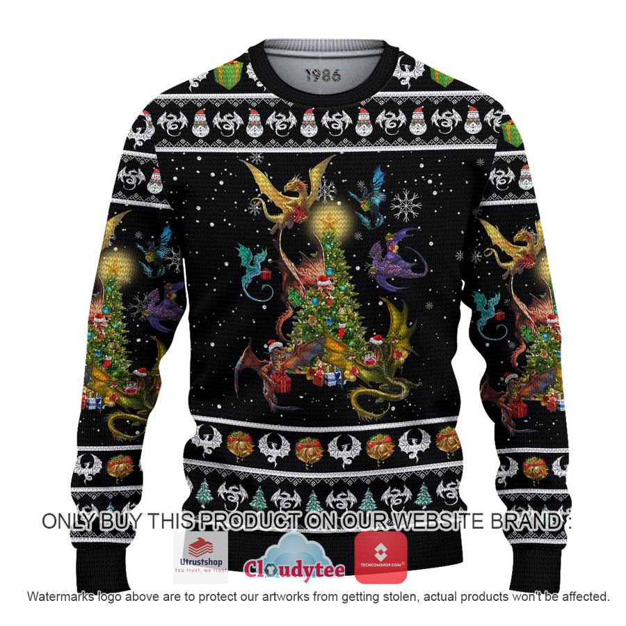 dragon christmas tree christmas all over printed shirt hoodie 1 51901