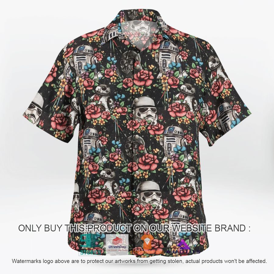floral darth vader stormtrooper r2d2 hawaii shirt shorts 1 50196