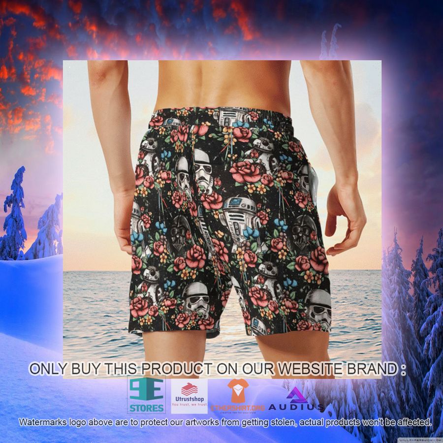 floral darth vader stormtrooper r2d2 hawaii shirt shorts 12 39667