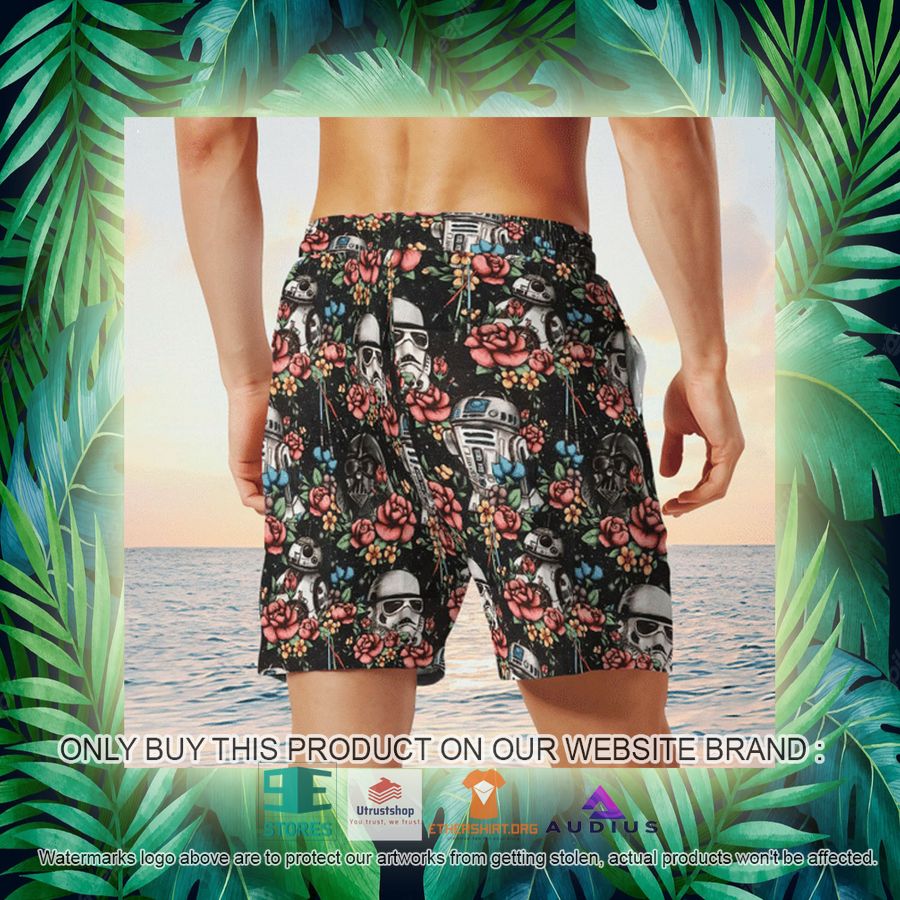 floral darth vader stormtrooper r2d2 hawaii shirt shorts 18 63479