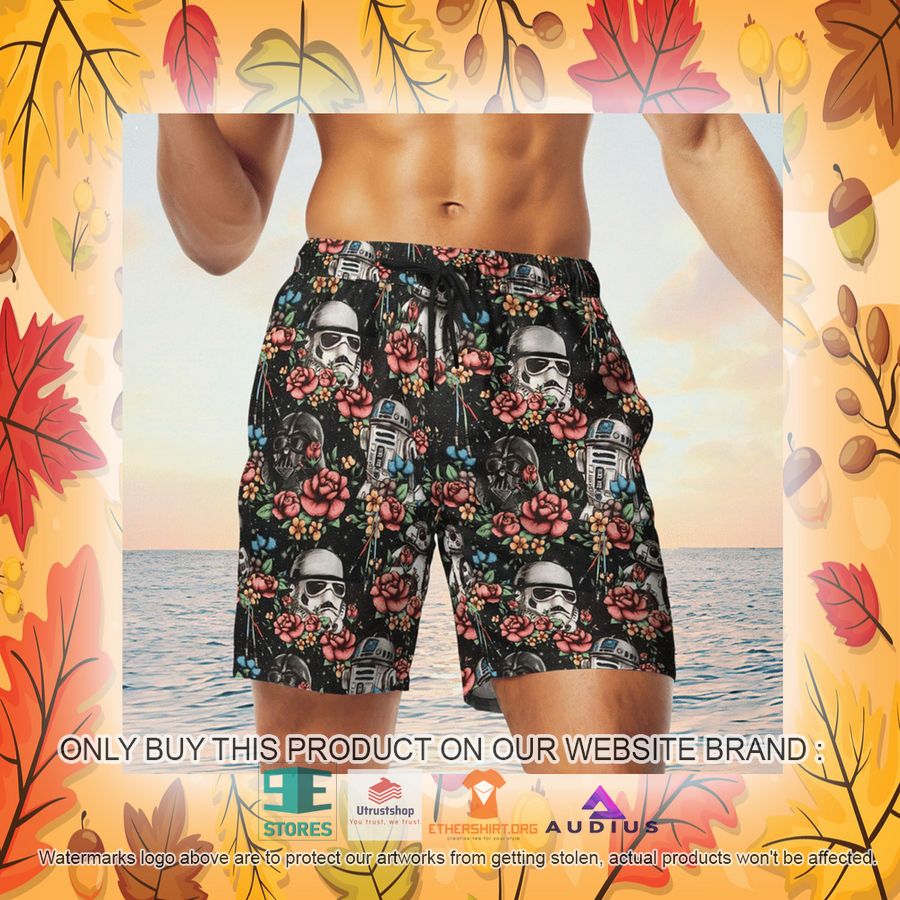 floral darth vader stormtrooper r2d2 hawaii shirt shorts 23 90615