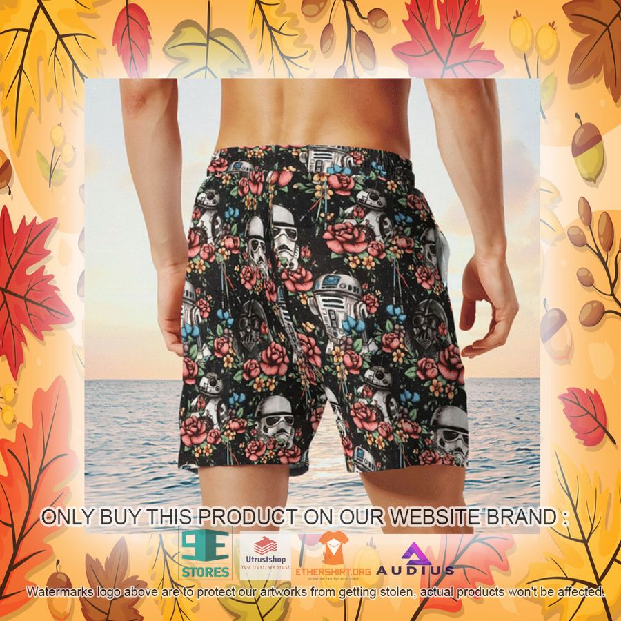 floral darth vader stormtrooper r2d2 hawaii shirt shorts 24 96816