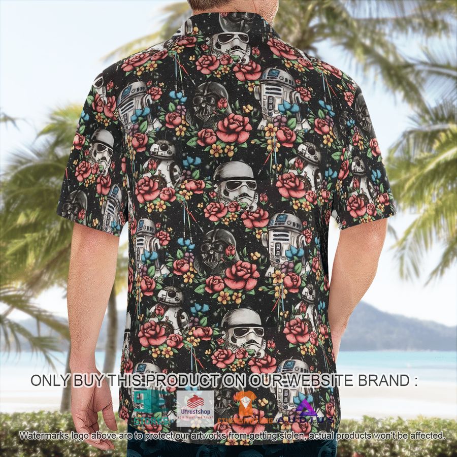 floral darth vader stormtrooper r2d2 hawaii shirt shorts 3 70171