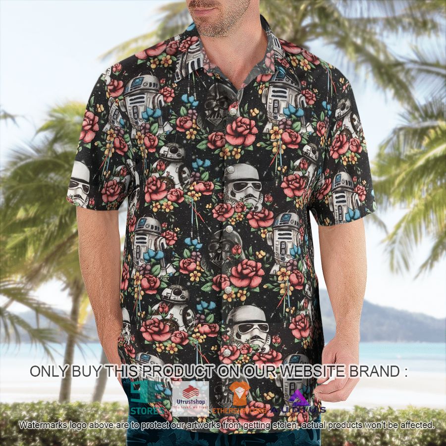 floral darth vader stormtrooper r2d2 hawaii shirt shorts 4 100