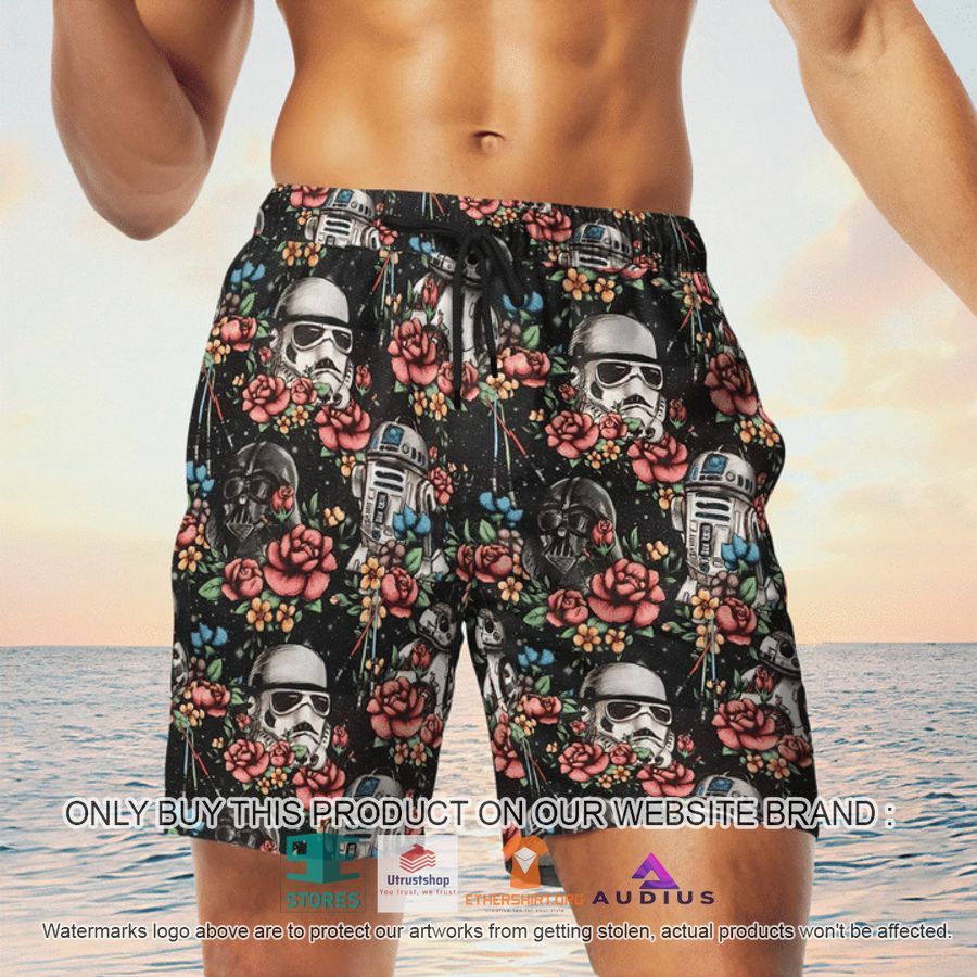 floral darth vader stormtrooper r2d2 hawaii shirt shorts 5 48895