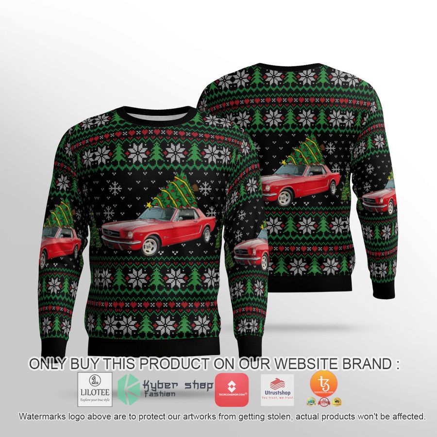 ford mustang 1965 christmas sweater 1 74854