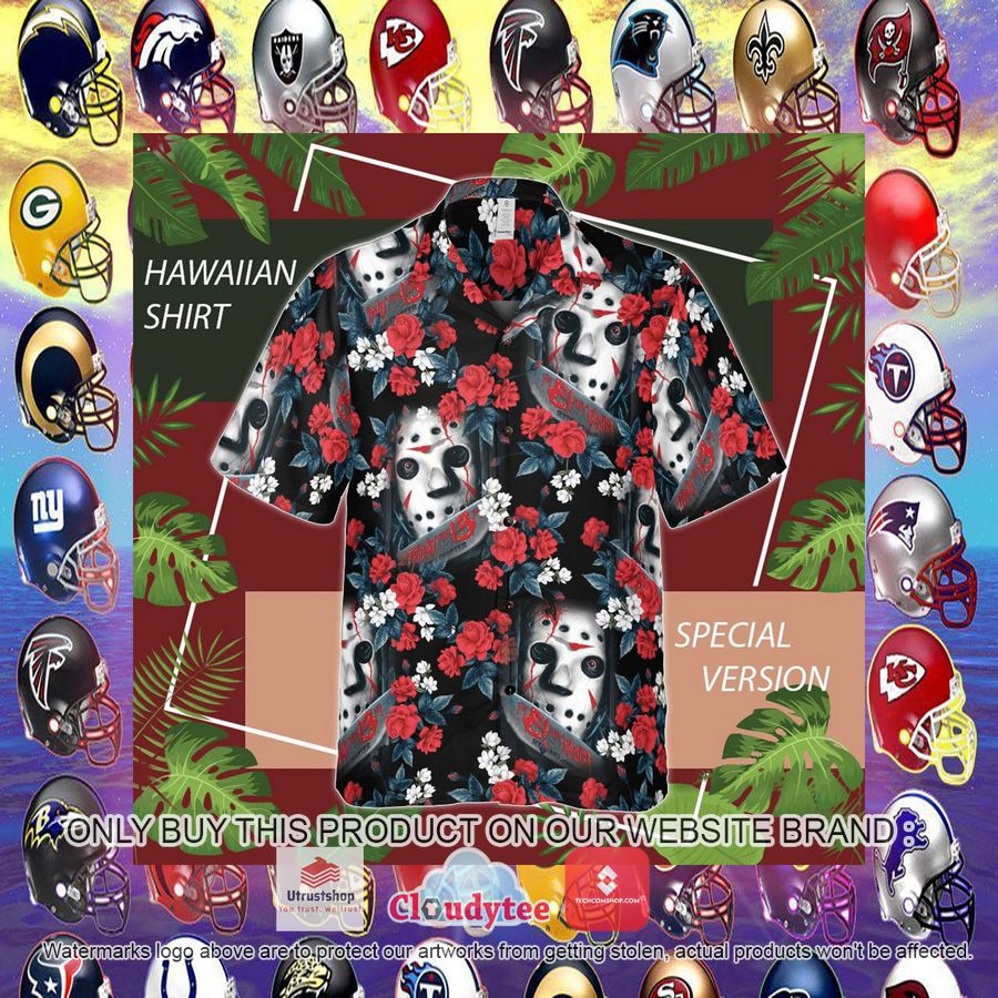 friday the 13th jason voorhees flowers hawaiian shirt 10 56318