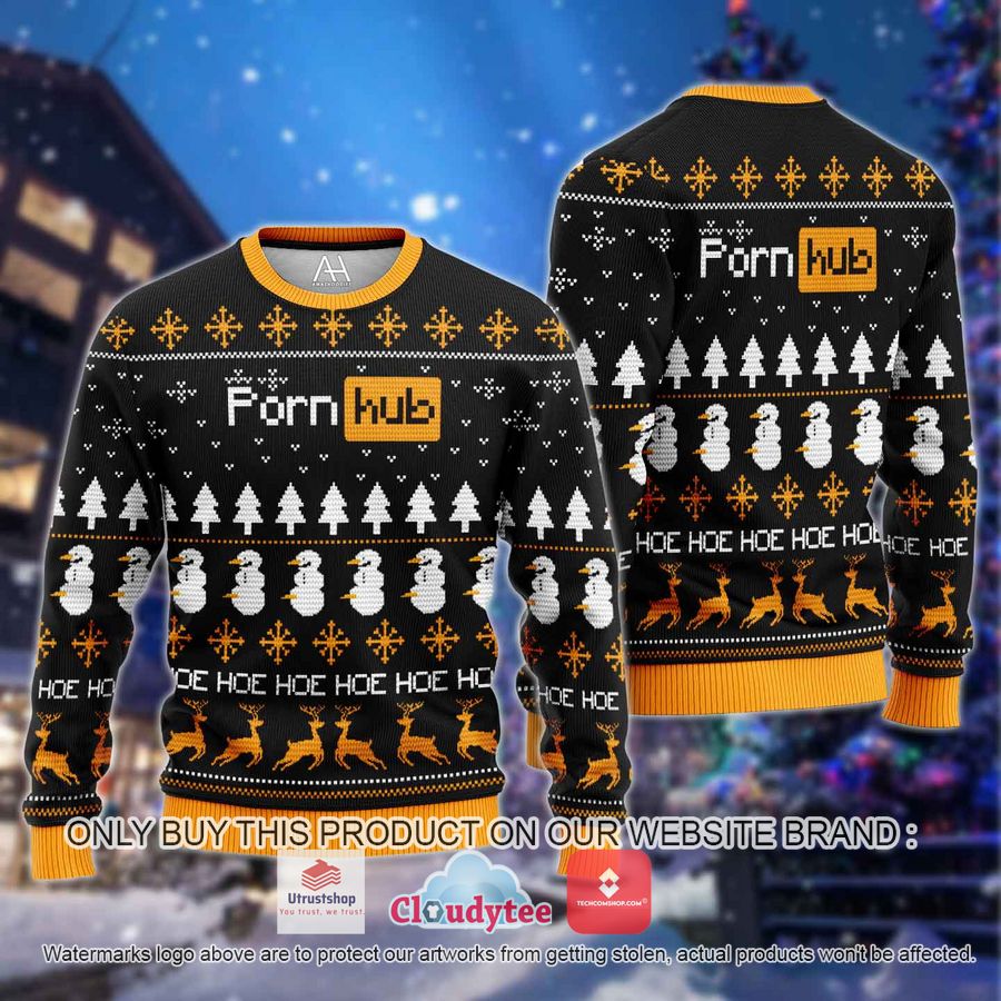 funny pornhub christmas all over printed shirt hoodie 1 43132