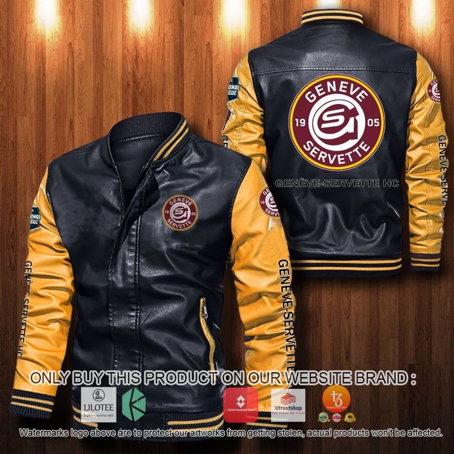 geneve servette hc leather bomber jacket 1 94894