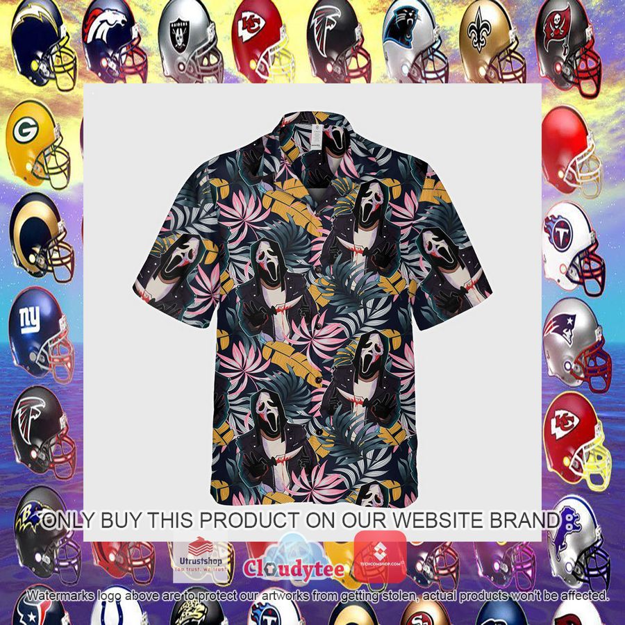 ghost face tropical hawaiian shirt 12 9147