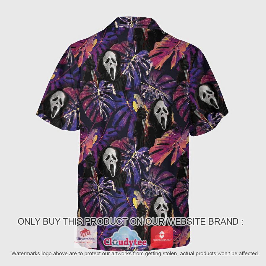 ghost face tropical purple hawaiian shirt 2 29101
