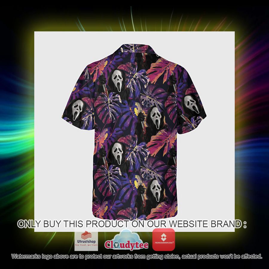 ghost face tropical purple hawaiian shirt 5 18396