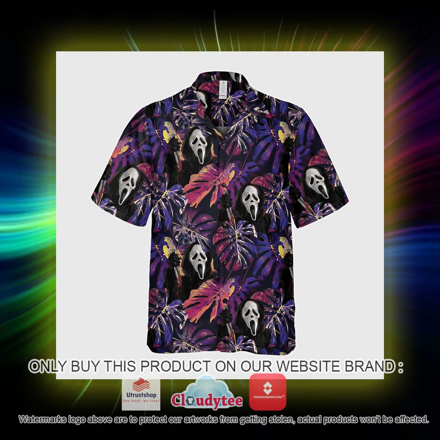 ghost face tropical purple hawaiian shirt 6 55100