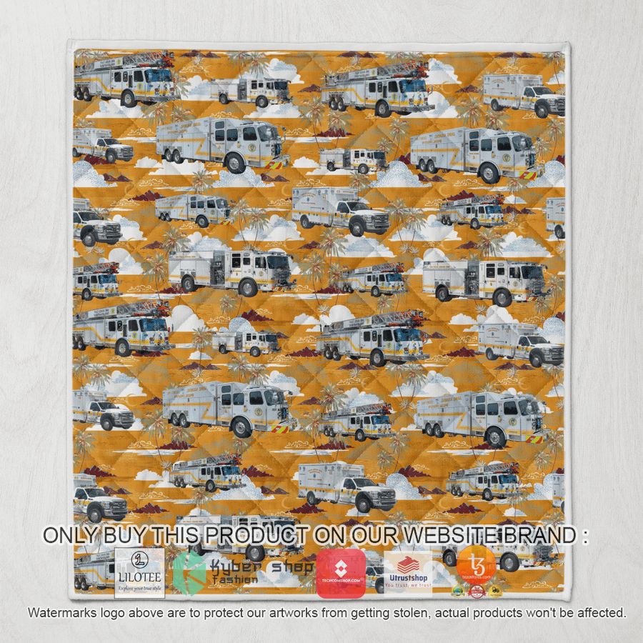 goodyear fire department quilt blanket 1 97717