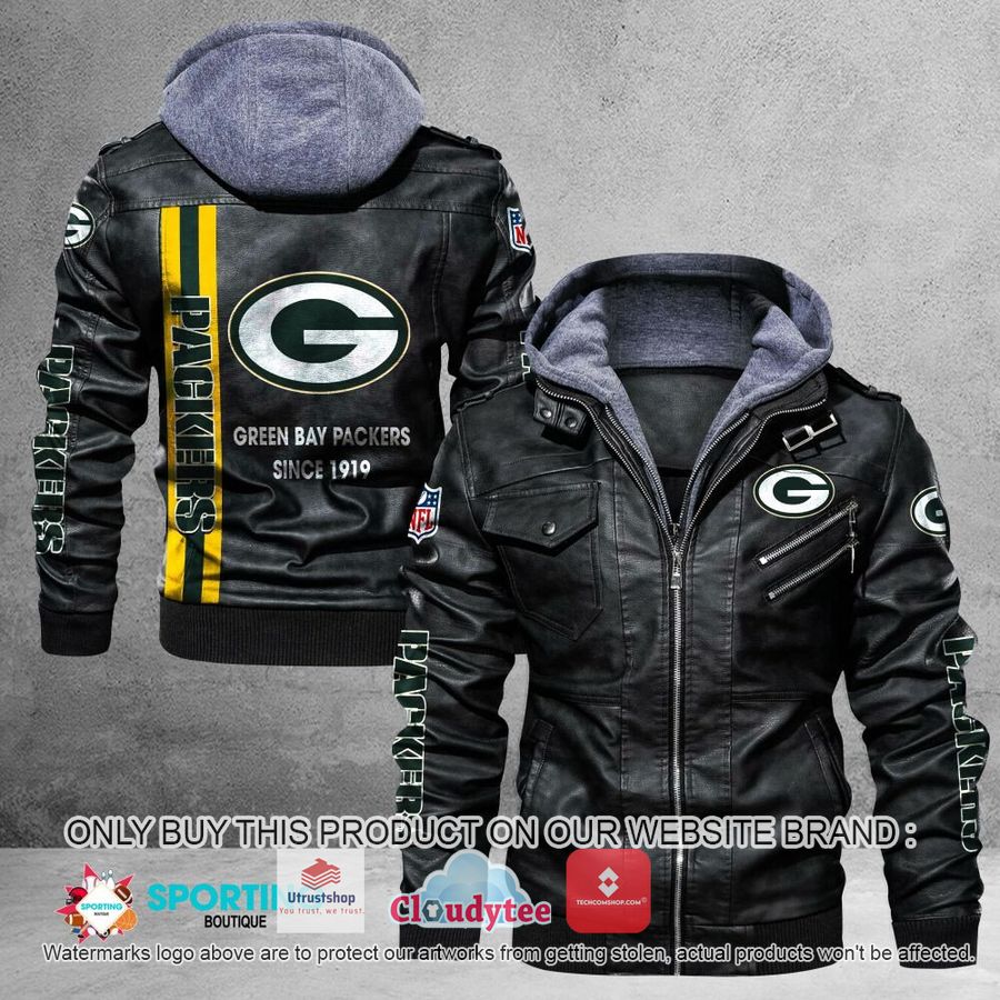 green bay packers since 1919 nfl leather jacket 1 20418