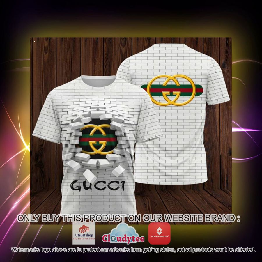 gucci 3d illusion broken brick 3d over printed t shirt 2 89873