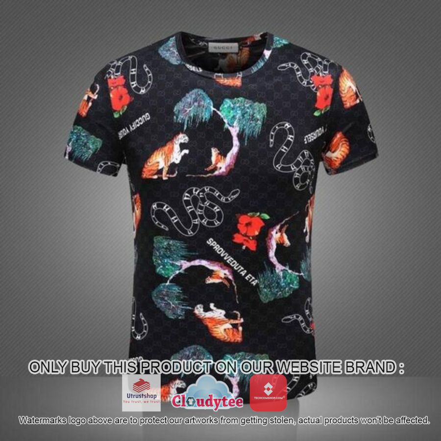 gucci animal floral black 3d over printed t shirt 1 3705