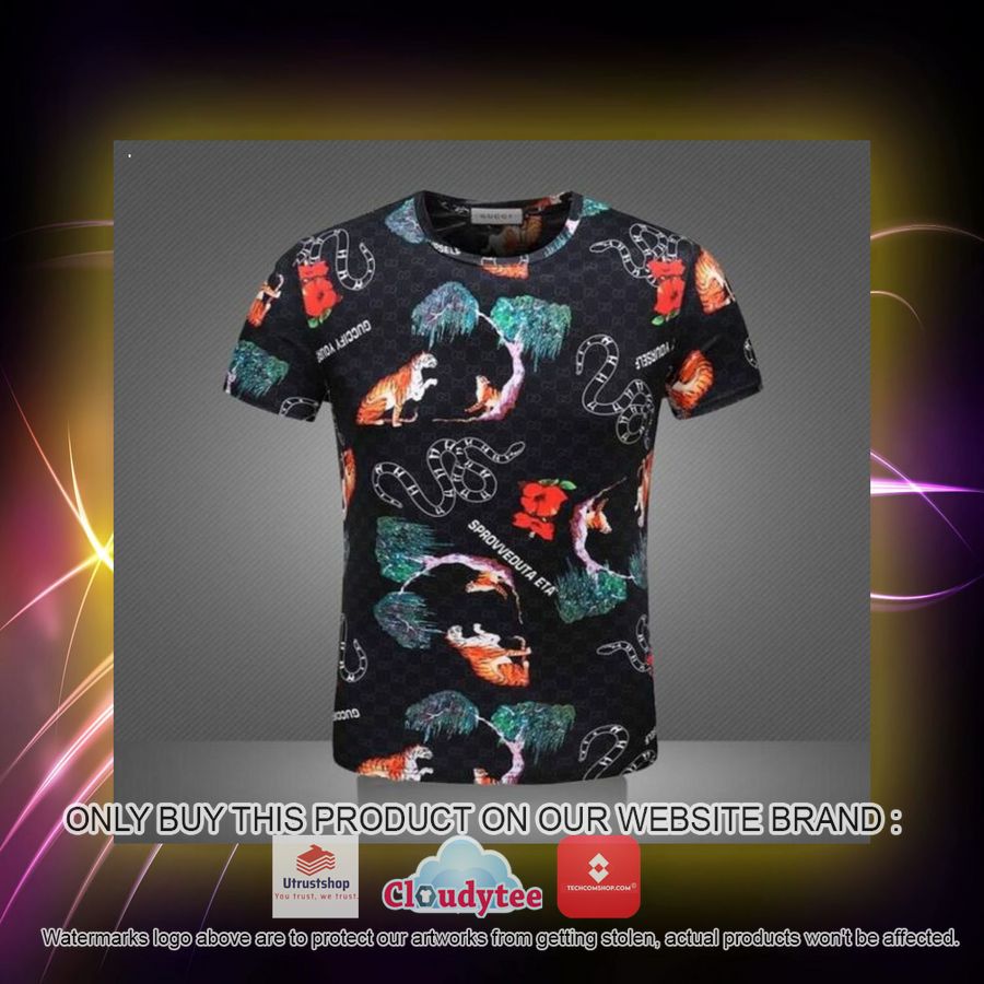 gucci animal floral black 3d over printed t shirt 2 22059