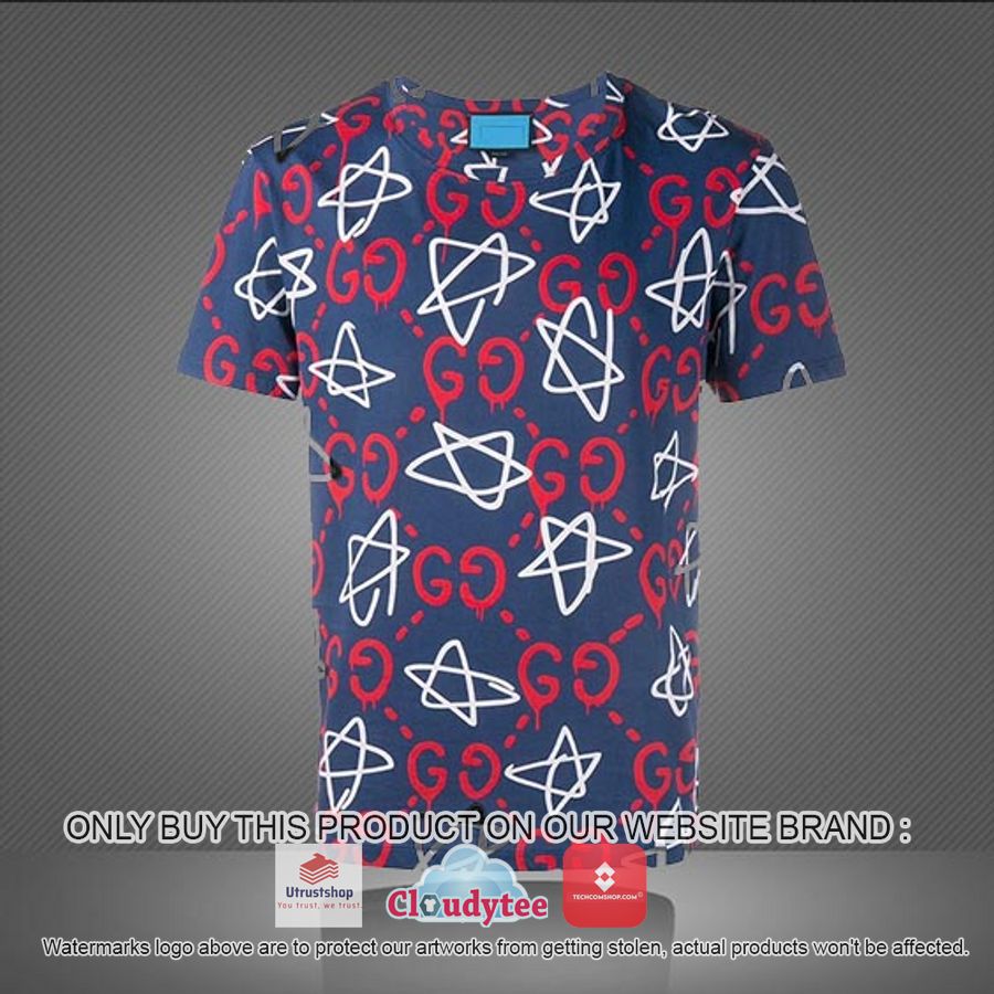gucci art star pattern navy 3d over printed t shirt 1 92492