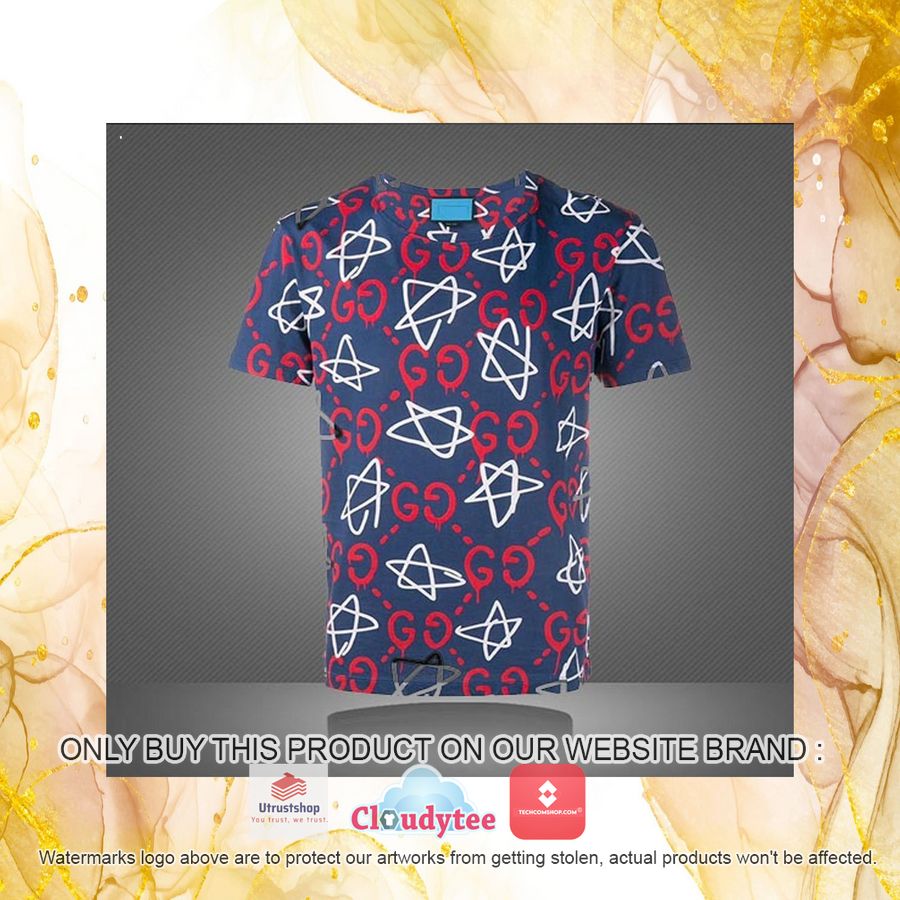gucci art star pattern navy 3d over printed t shirt 4 43180