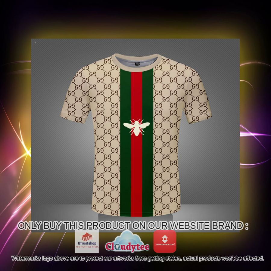 gucci bee red green stripe 3d over printed t shirt 2 13230