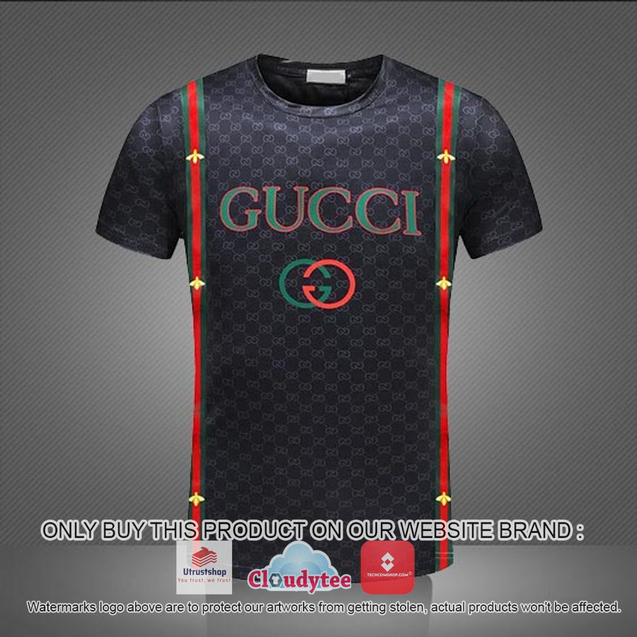 gucci bee red line navy 3d over printed t shirt 1 94177