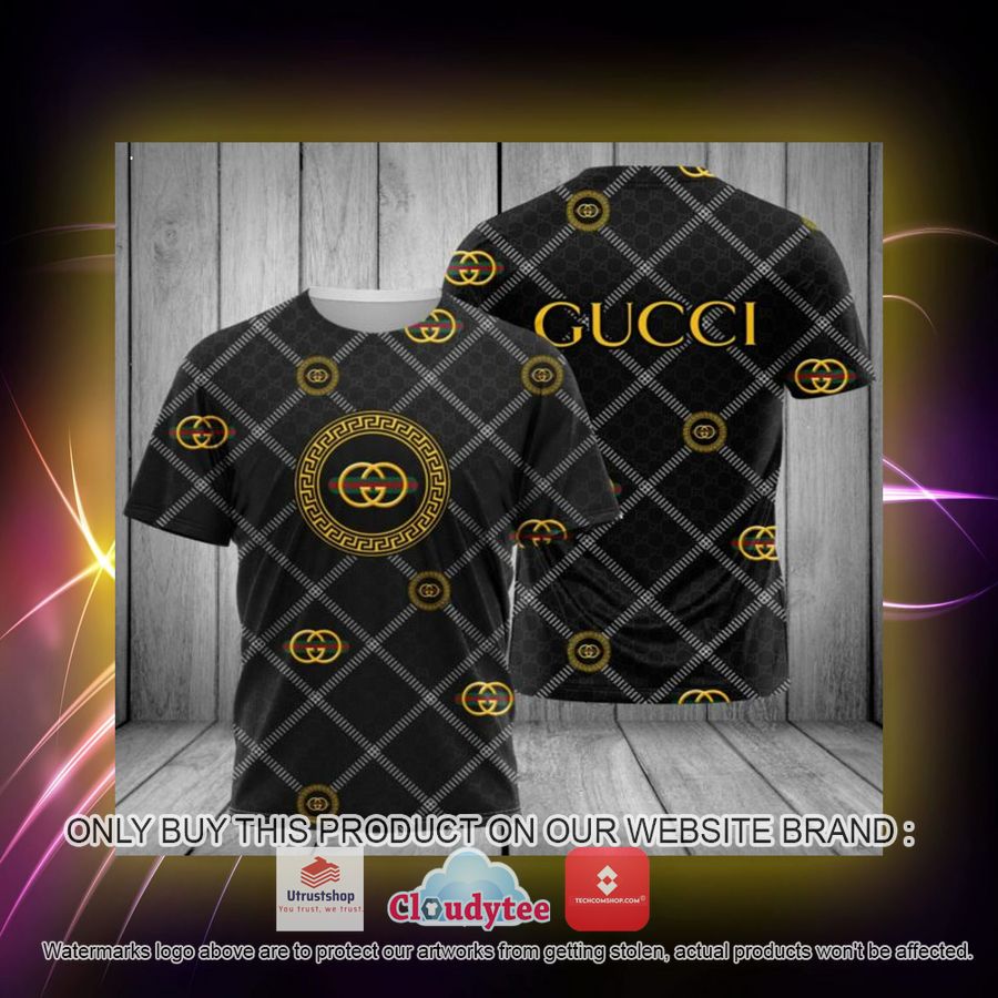 gucci caro pattern yellow logo 3d over printed t shirt 2 52512