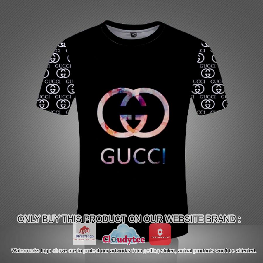 gucci color logo 3d over printed t shirt 1 35911