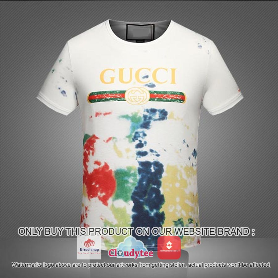 gucci colors white 3d over printed t shirt 1 62795