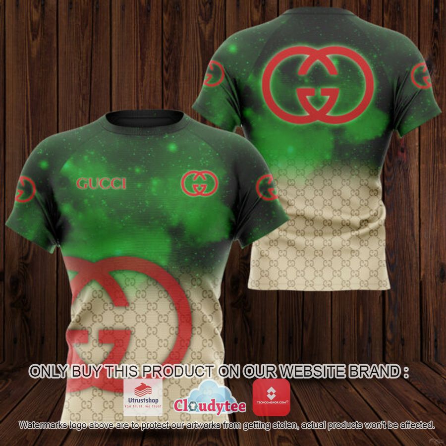 gucci green galaxy 3d over printed t shirt 1 90790