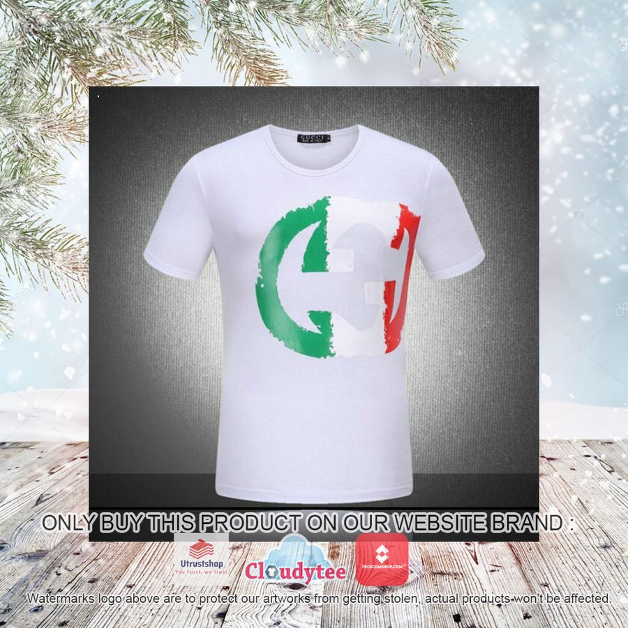 gucci red green white logo 3d over printed t shirt 3 36908