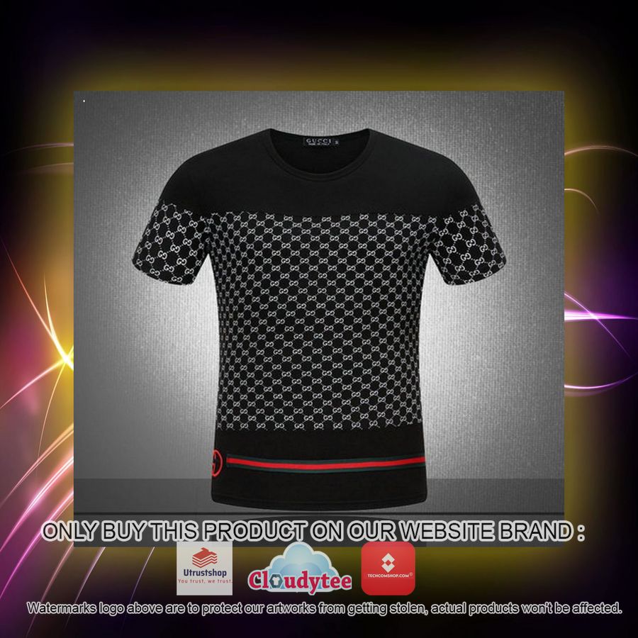 gucci red line black 3d over printed t shirt 2 36105