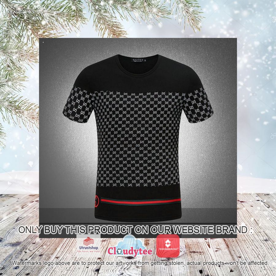 gucci red line black 3d over printed t shirt 3 23702
