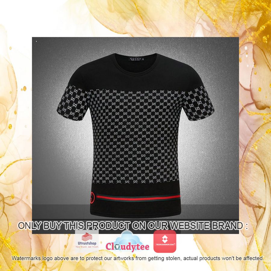 gucci red line black 3d over printed t shirt 4 32204