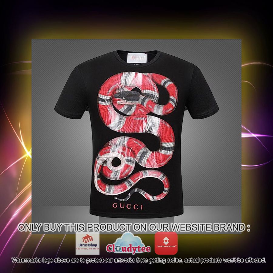 gucci red snake black 3d over printed t shirt 2 4478