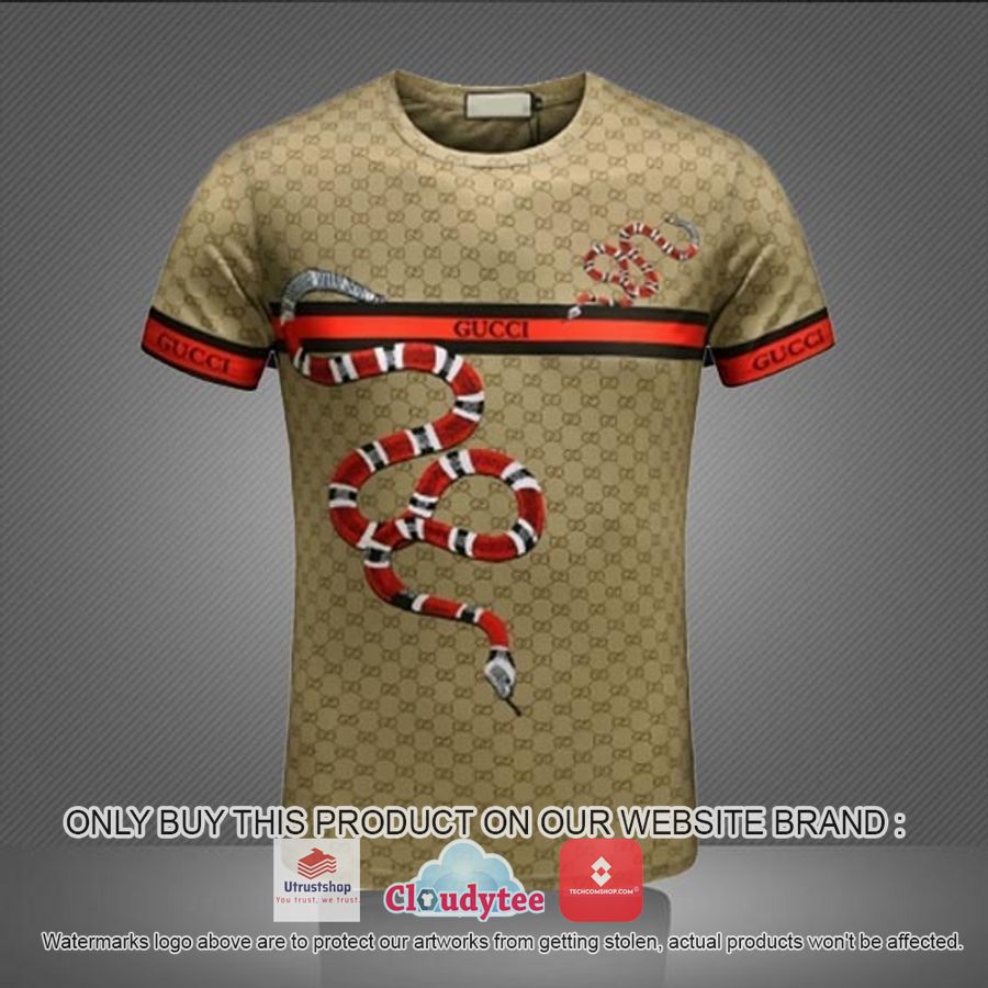 gucci red snake line brown 3d over printed t shirt 1 93693