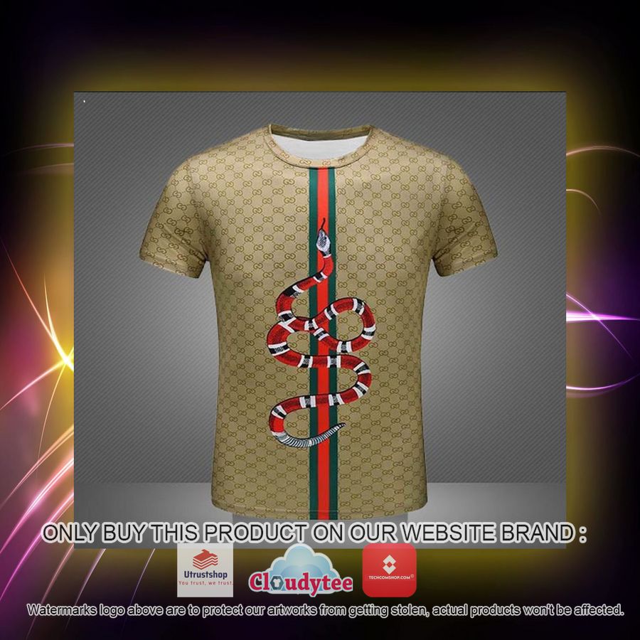 gucci red snake middle red green line 3d over printed t shirt 2 63966
