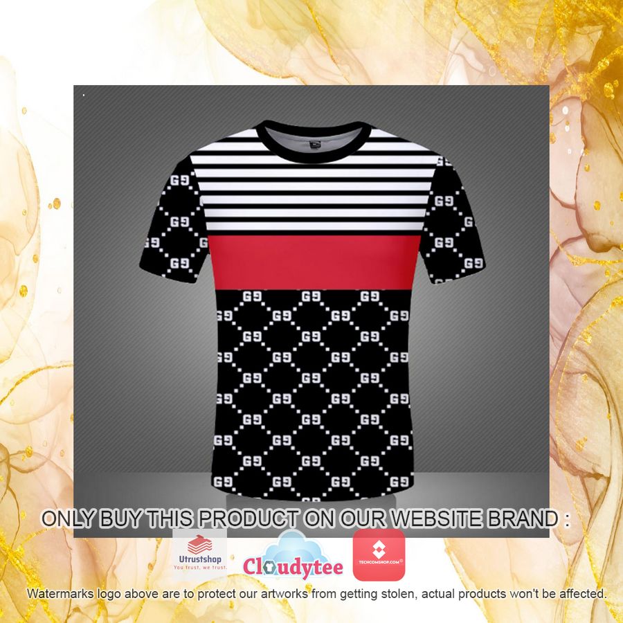 gucci red white black 3d over printed t shirt 4 99935