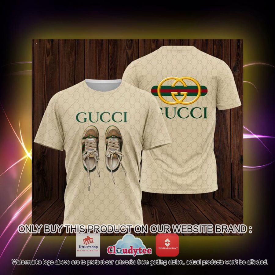 gucci shoes light yellow 3d over printed t shirt 2 71075