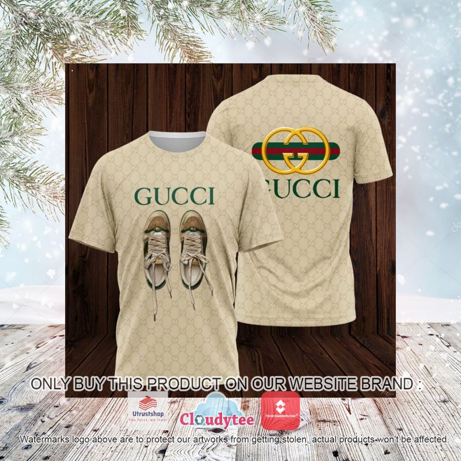 gucci shoes light yellow 3d over printed t shirt 3 17368