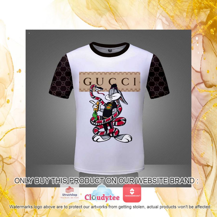 gucci snake bunny 3d over printed t shirt 4 26934